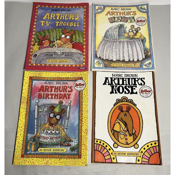 Lot Of 4 Arthur Books By Marc Brown Softcovers PBS 80s 90s kids show - Picture 1 of 4